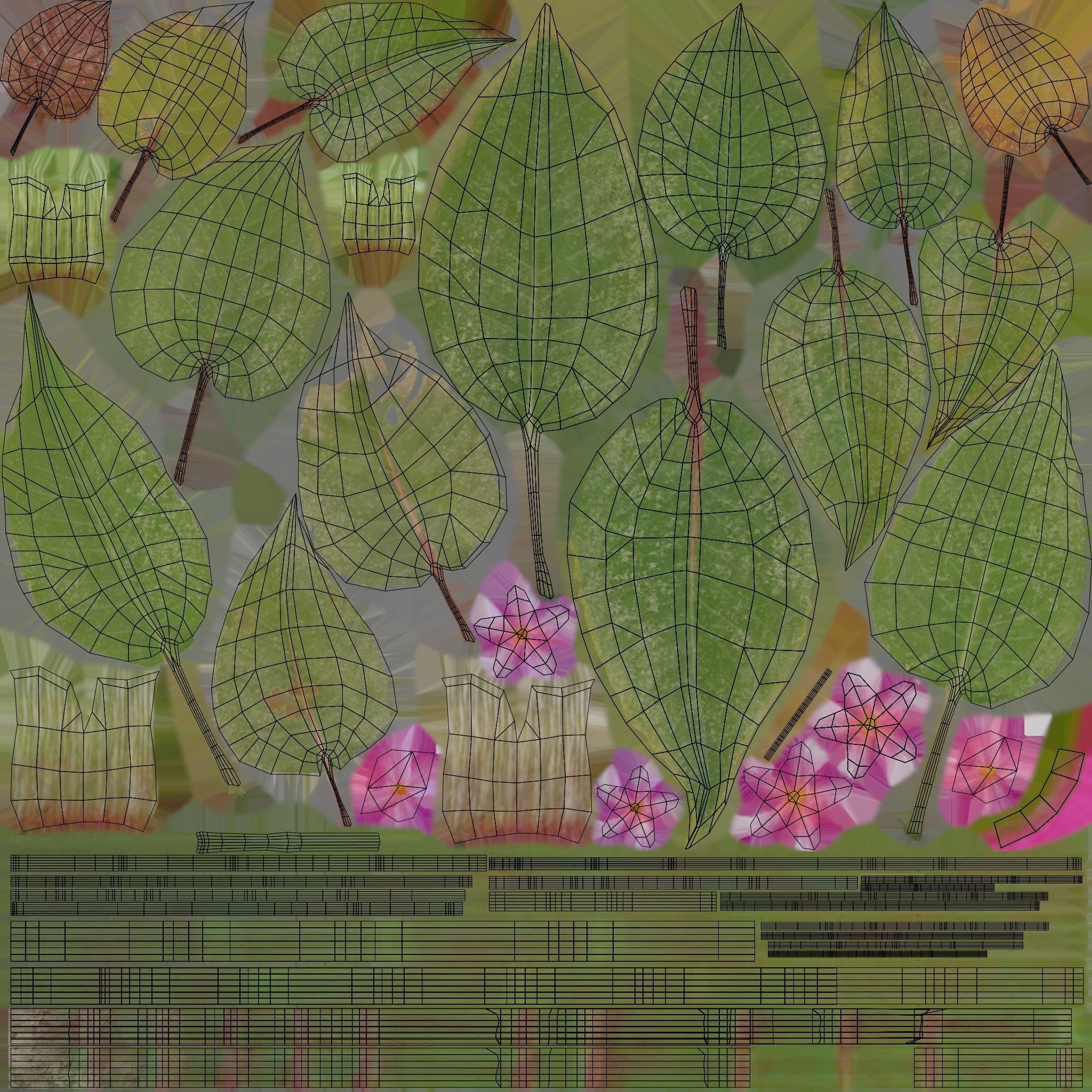 Red Polygonum VFX Grace Low-poly 3D model_14