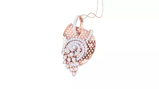 Women Pendant 3dm STL OBJ FBX Renders Details