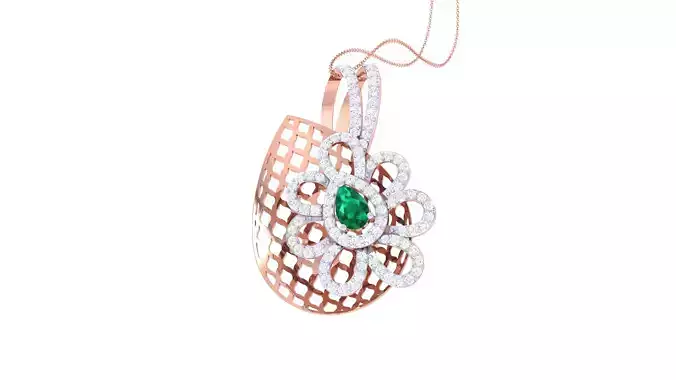 Women Pendant 3dm STL OBJ FBX Renders Details