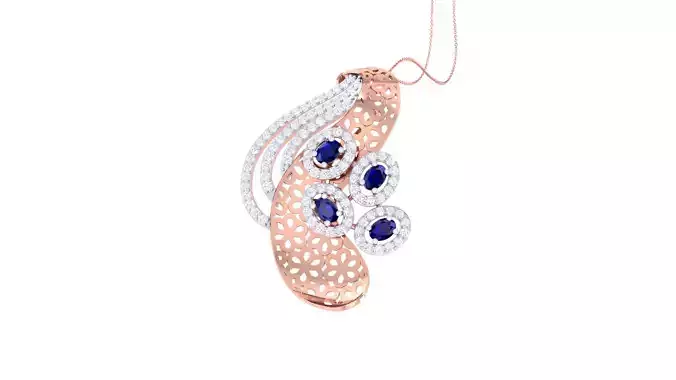 Women Pendant 3dm STL OBJ FBX Renders Details