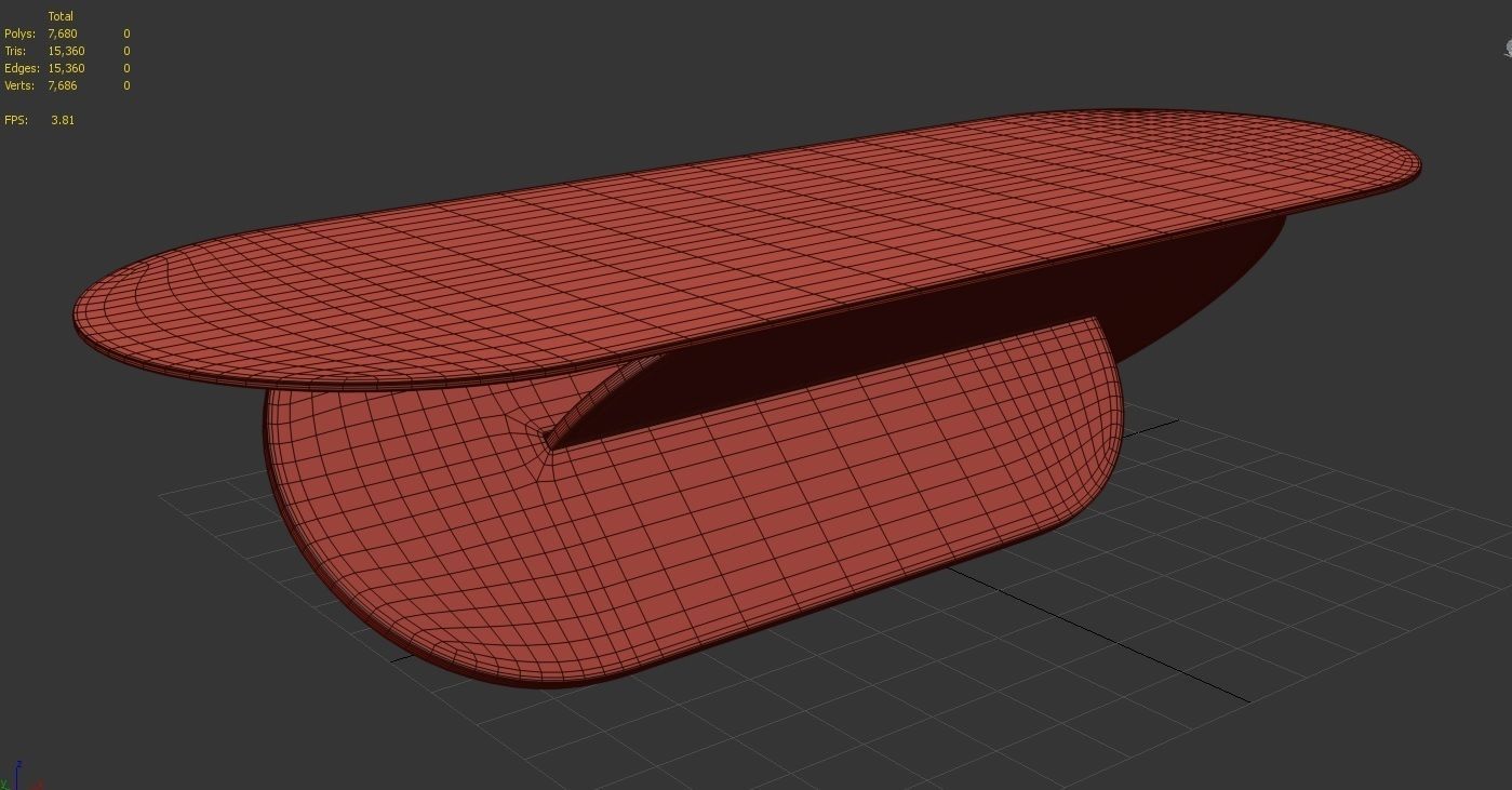 Coffee Table 08 Low-poly 3D model_7
