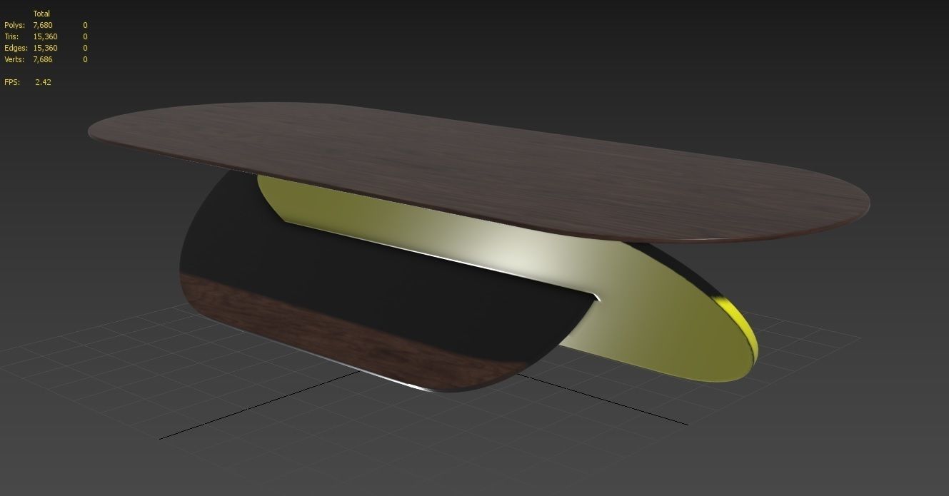 Coffee Table 08 Low-poly 3D model_1