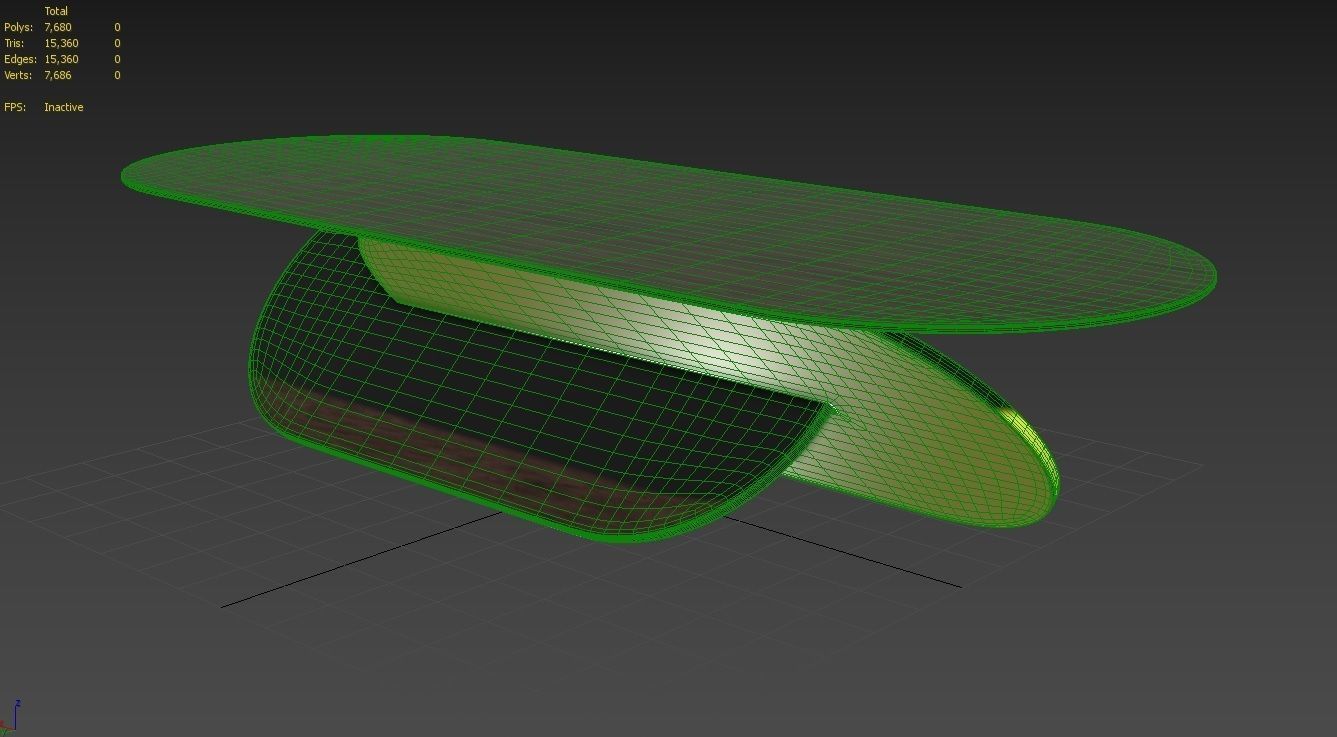 Coffee Table 08 Low-poly 3D model_6