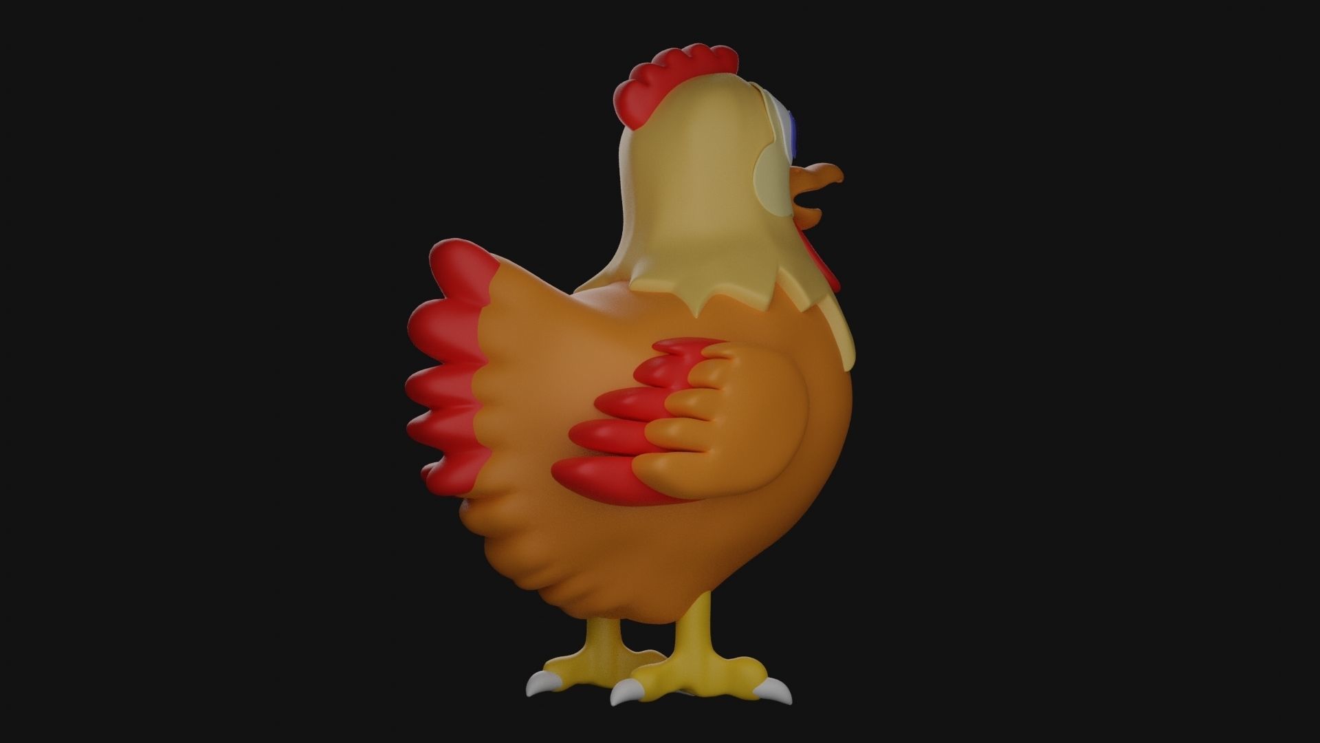 Farm Animal Chicken Hen 3D print model_4