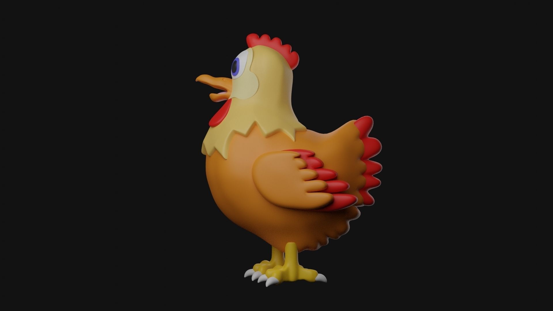 Farm Animal Chicken Hen 3D print model_1