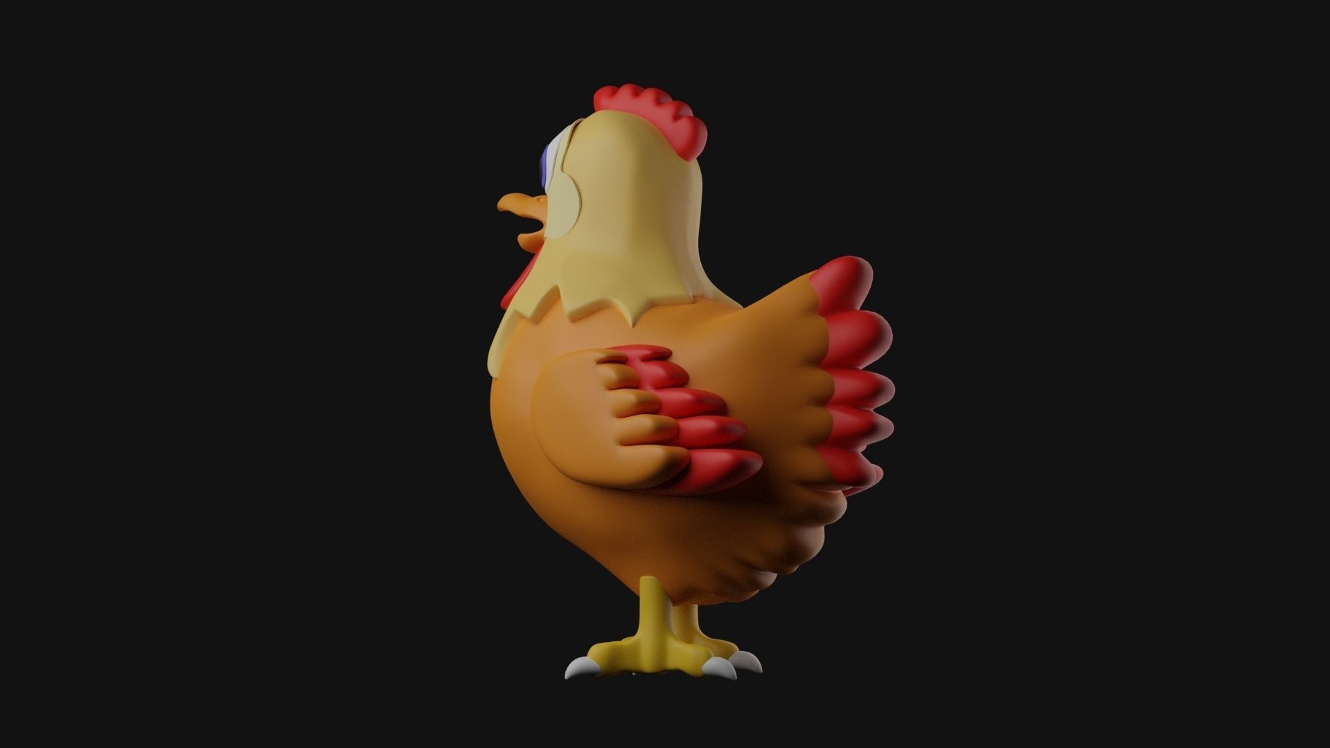 Farm Animal Chicken Hen 3D print model_2