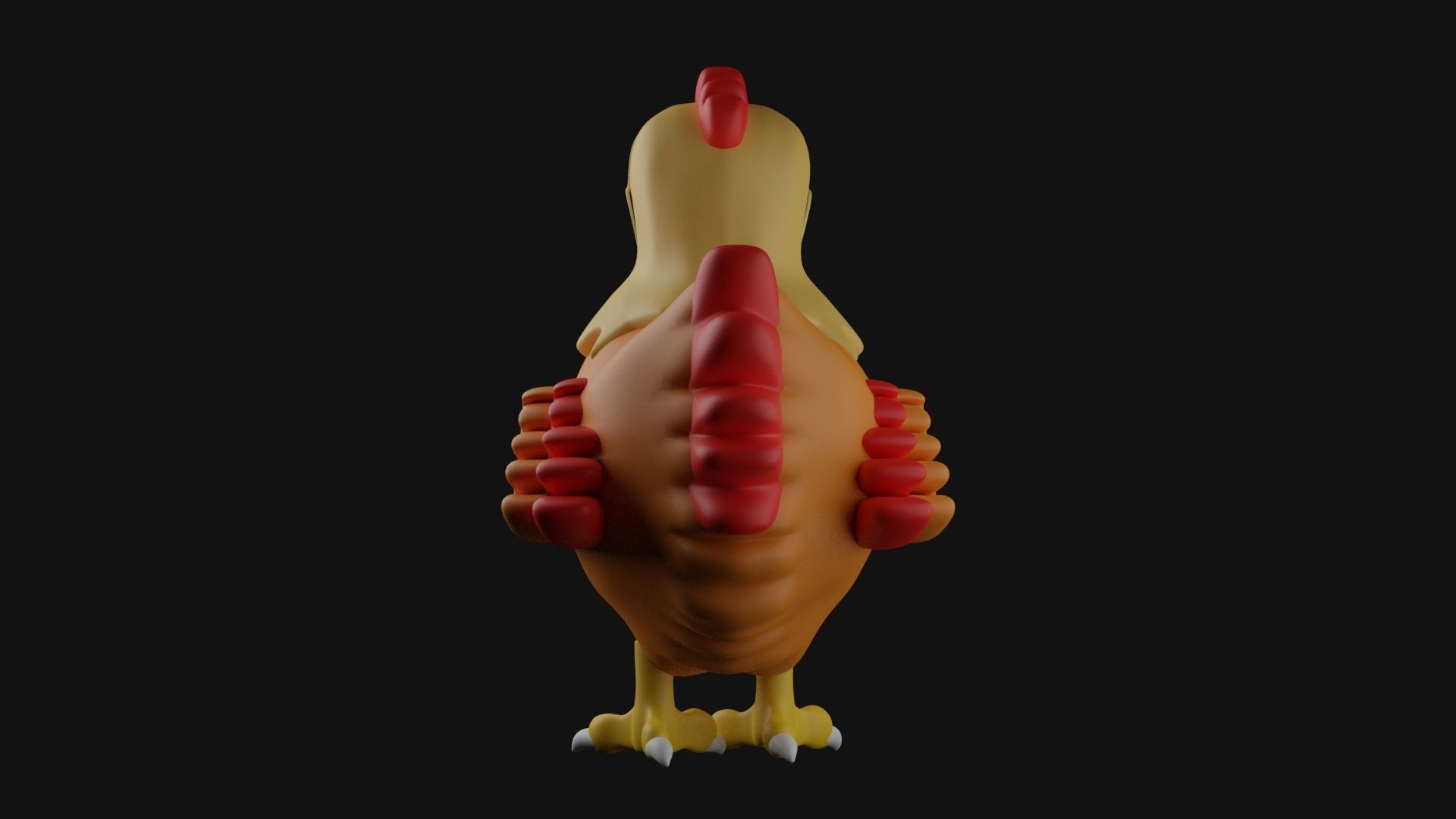 Farm Animal Chicken Hen 3D print model_3