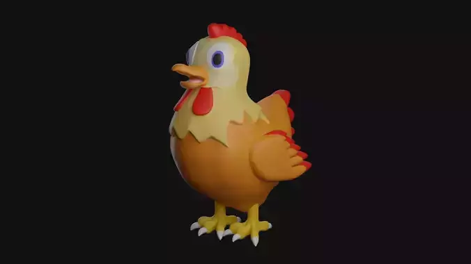Farm Animal Chicken Hen 3D print model