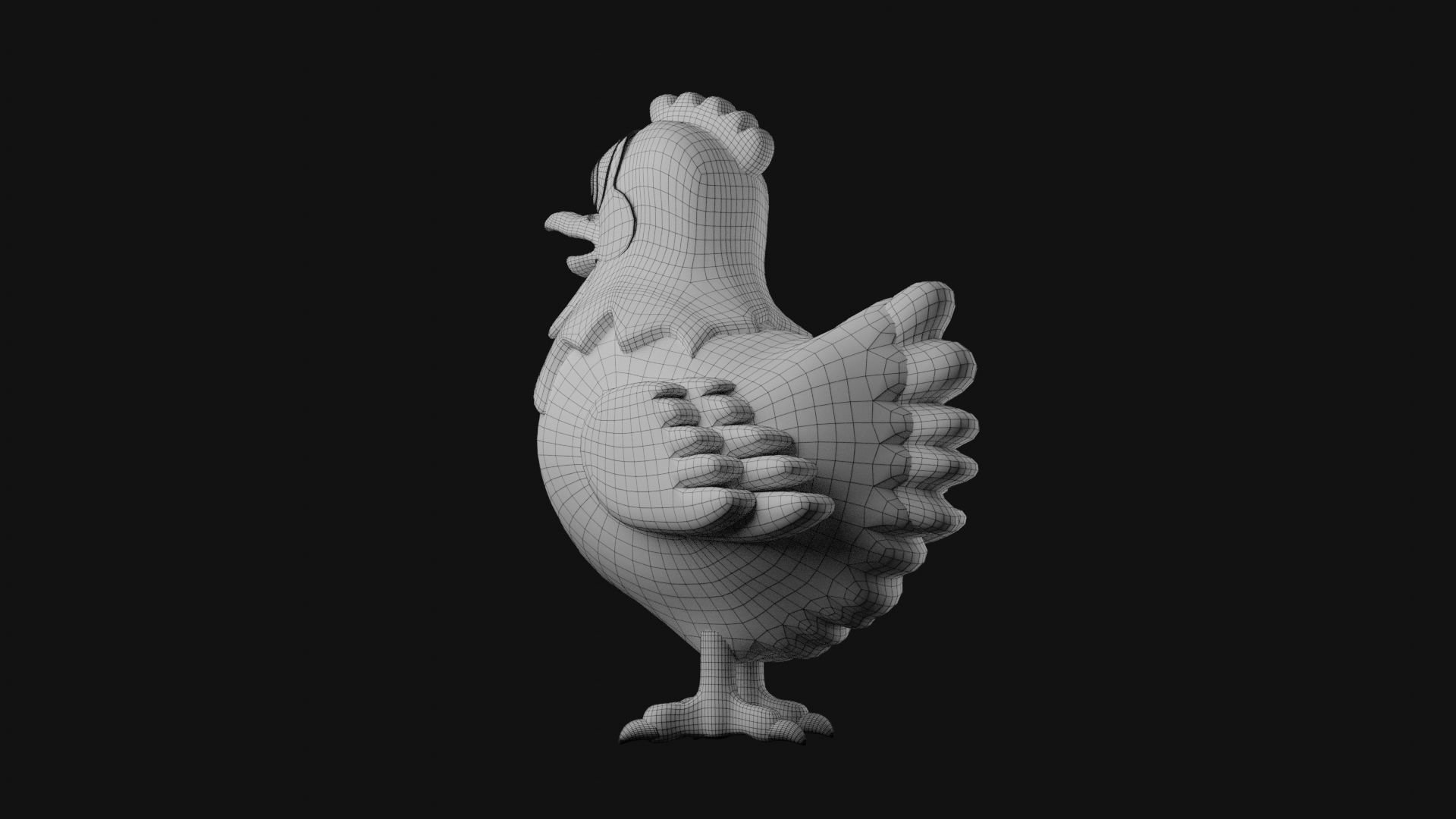 Farm Animal Chicken Hen 3D print model_7