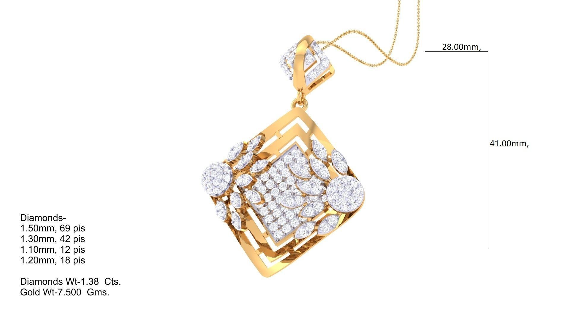 Women Pendant 3dm STL OBJ FBX Renders Details 3D print model_1