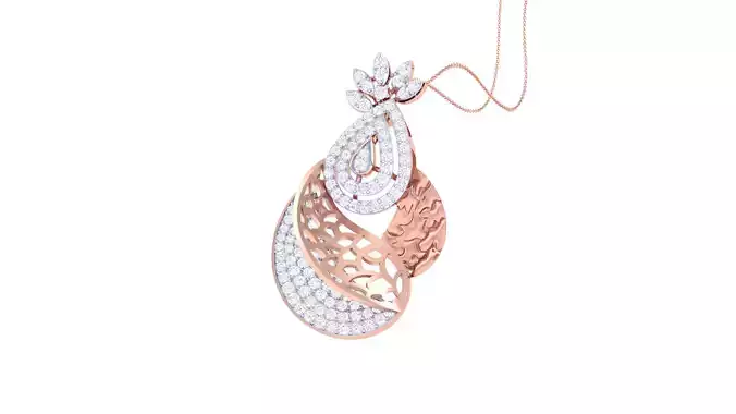 Women Pendant 3dm STL OBJ FBX Renders Details