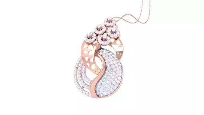 Women Pendant 3dm STL OBJ FBX Renders Details