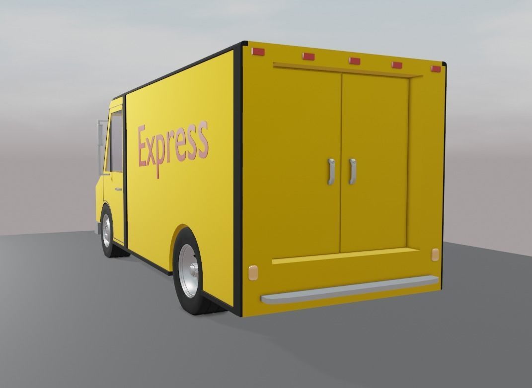 Delivery van 3D model_4
