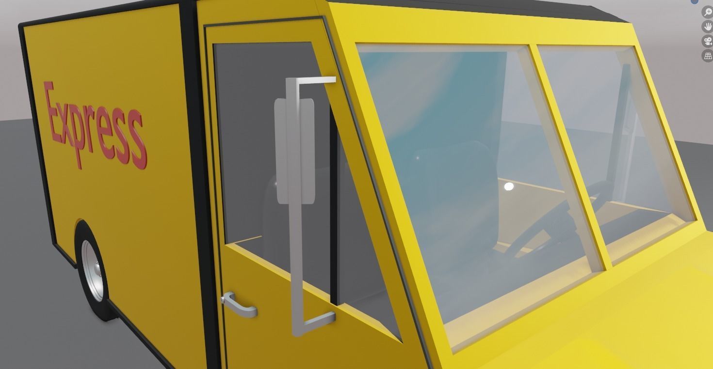 Delivery van 3D model_2