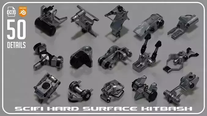 Sci-Fi Hard Surface KITBASH 50 DETAILS