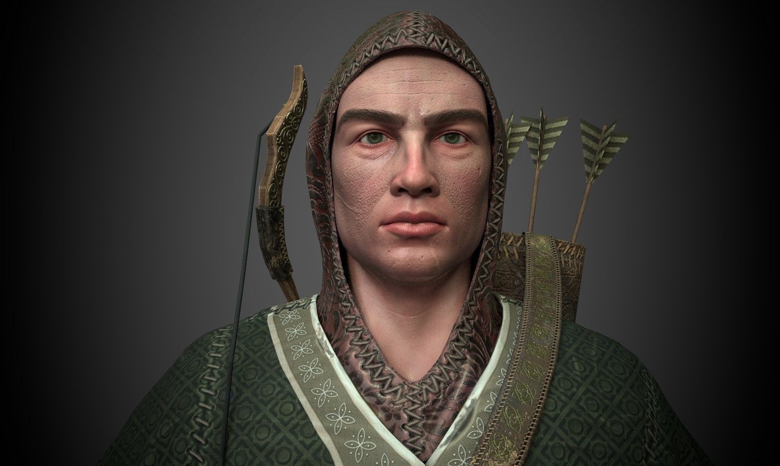 Archer Low-poly 3D model_3