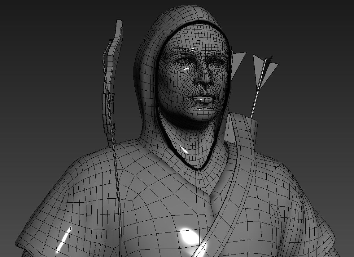 Archer Low-poly 3D model_6
