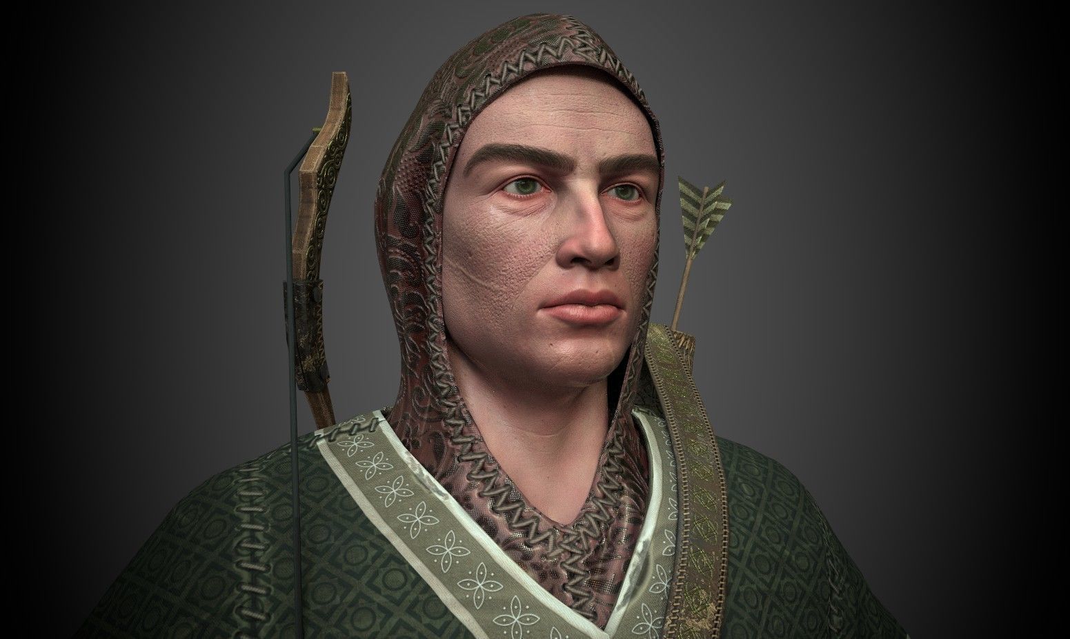 Archer Low-poly 3D model_2