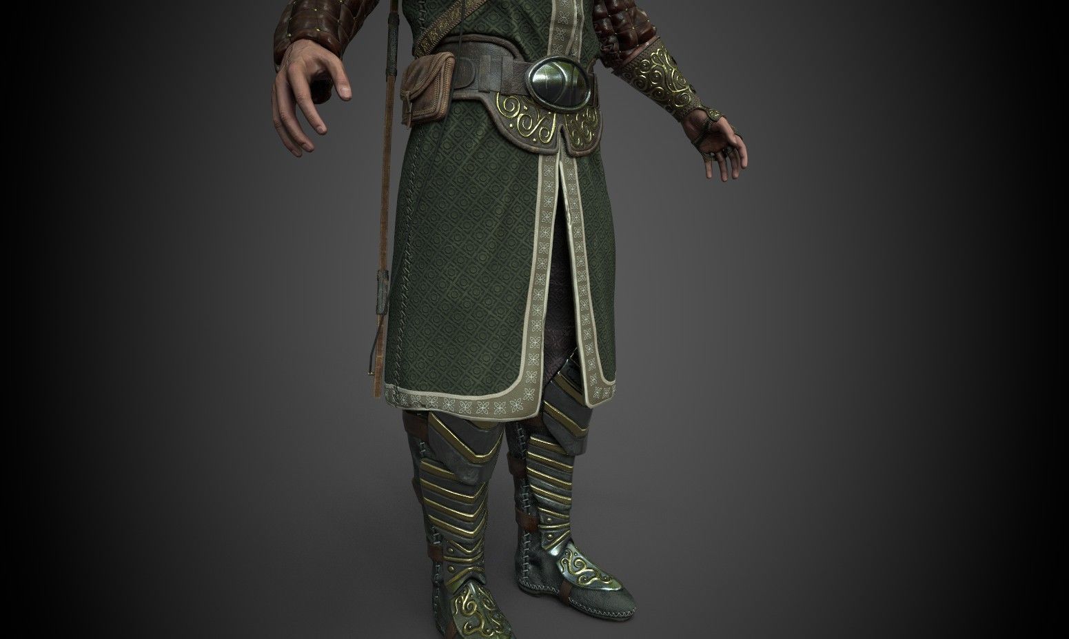 Archer Low-poly 3D model_4