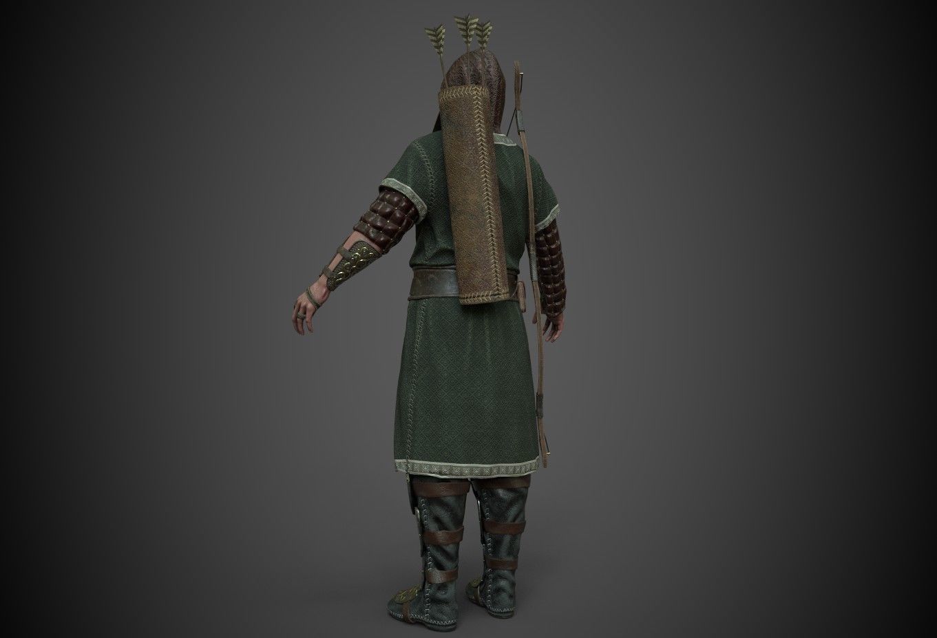 Archer Low-poly 3D model_1