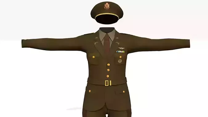Uniform of the United States army 3D model