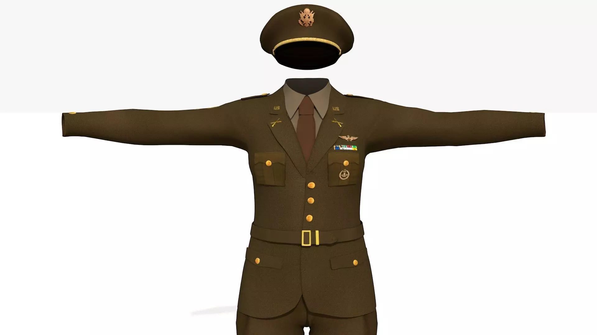 Uniform of the United States army 3D model_0