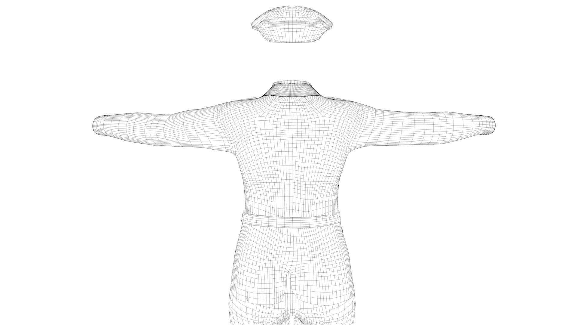 Uniform of the United States army 3D model_10