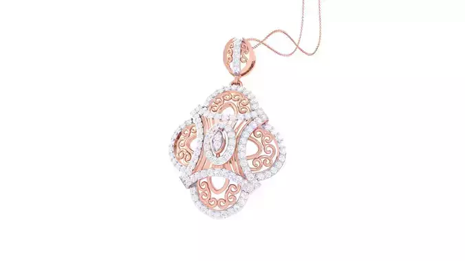 Women Pendant 3dm STL OBJ FBX Renders Details