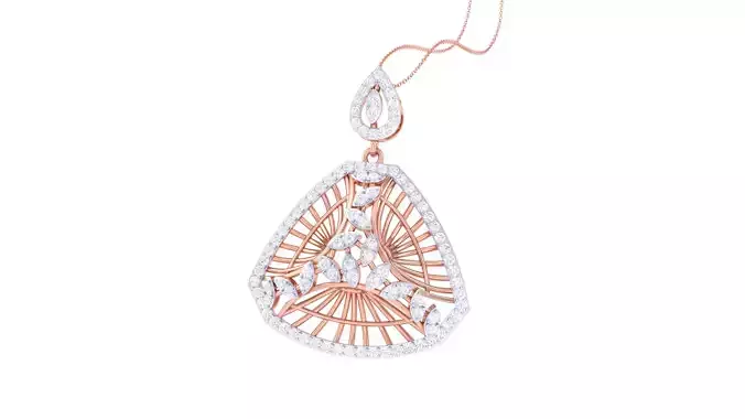 Women Pendant 3dm STL OBJ FBX Renders Details
