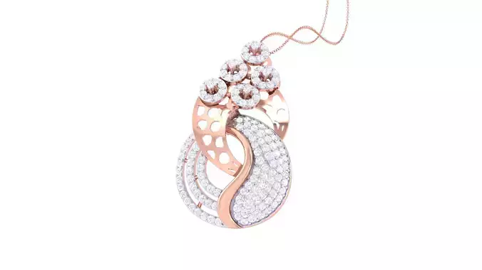Women Pendant 3dm STL OBJ FBX Renders Details