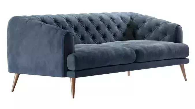 Earl Gray Modern Chesterfield Sofa