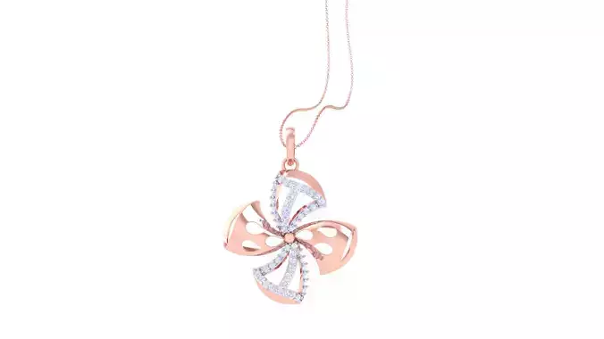 Women Flower Pendant 3dm STL OBJ FBX Renders Details