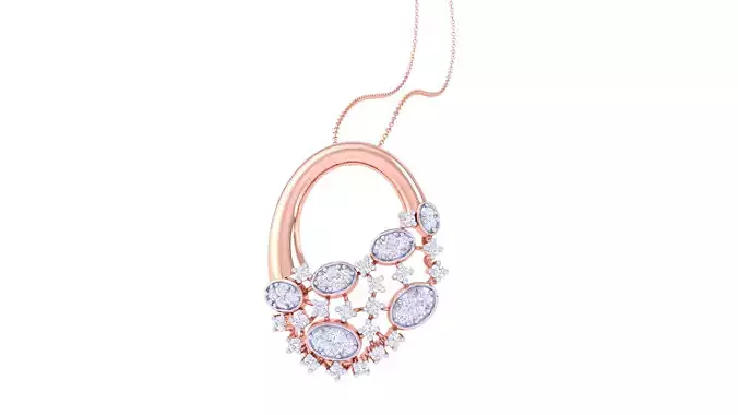 Women Pendant 3dm STL OBJ FBX Renders Details