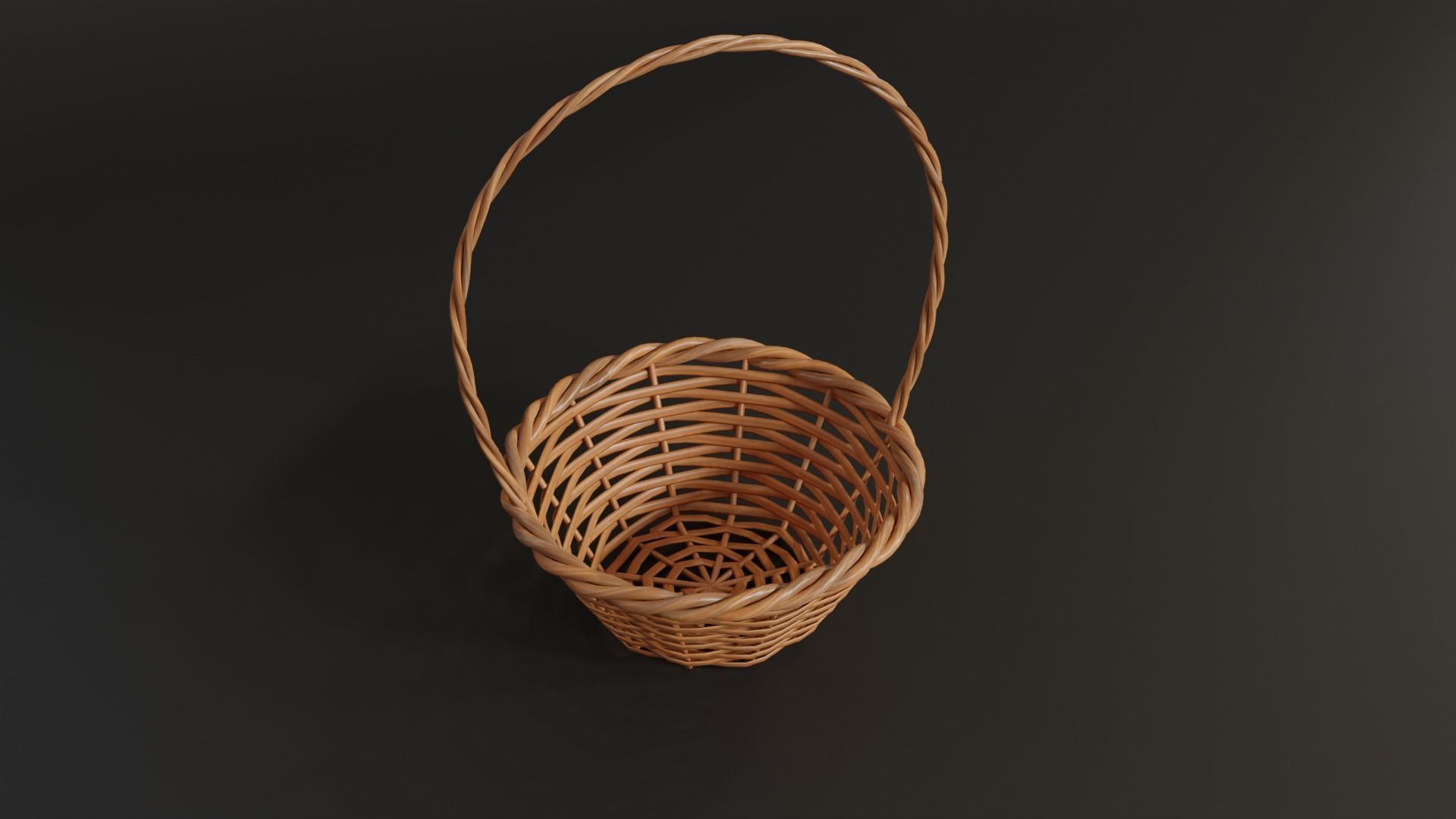 Easter Basket with Eggs 3D model_11