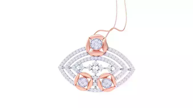 Women Pendant 3dm STL OBJ FBX Renders Details