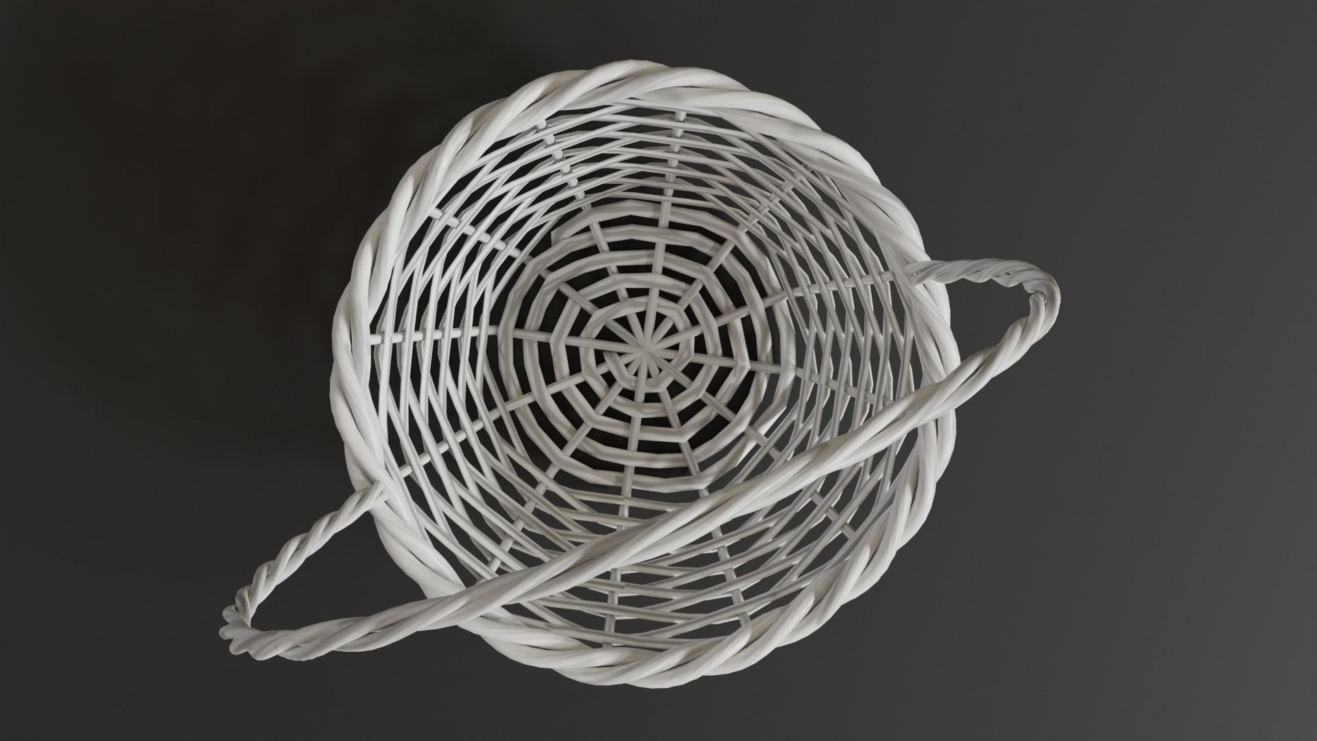 Easter White Basket with Eggs 3D model_8