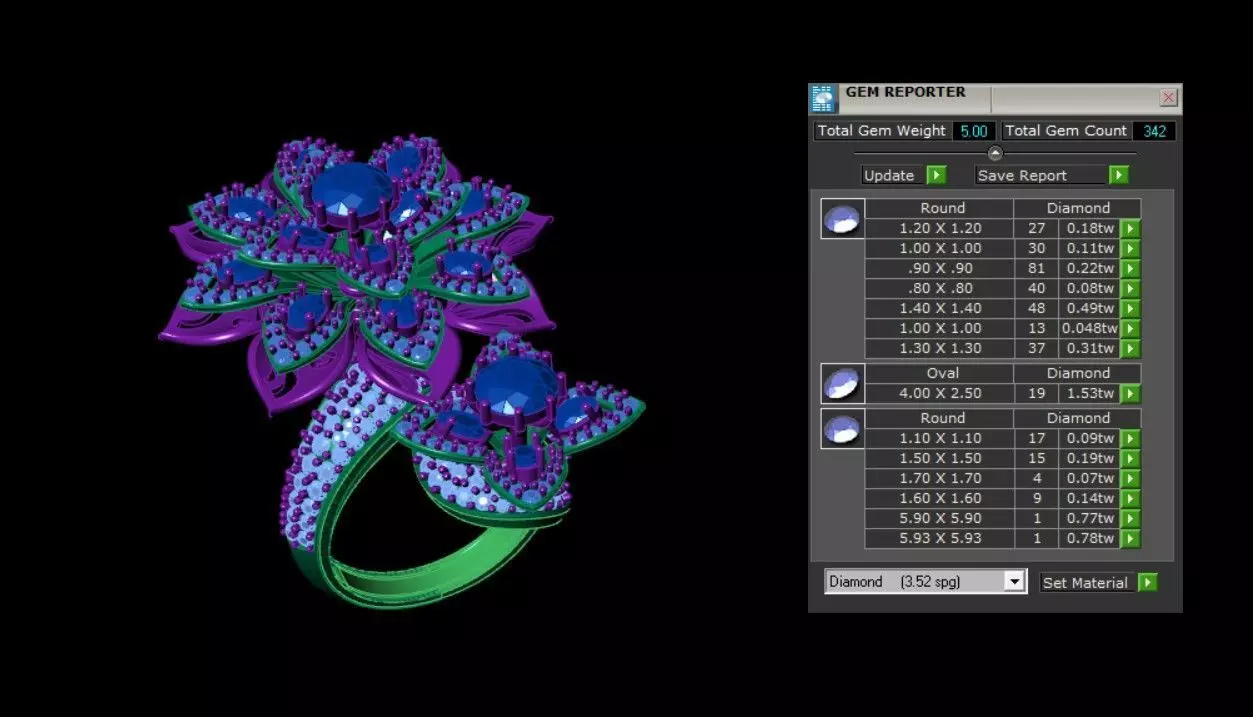 Rose Rings 3D print model_8