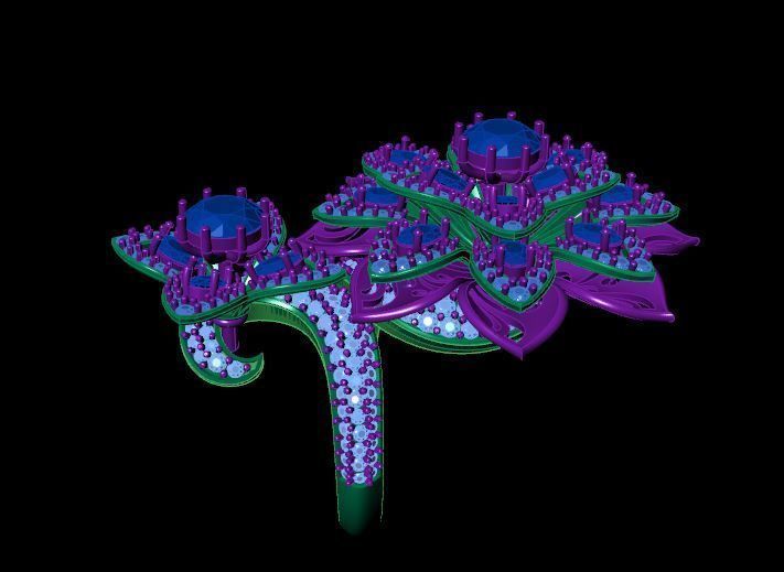 Rose Rings 3D print model_4