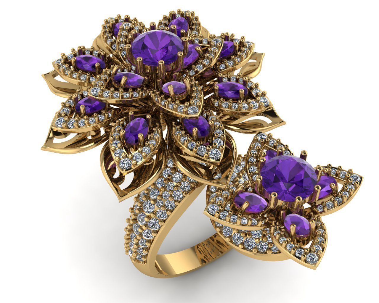 Rose Rings 3D print model_2