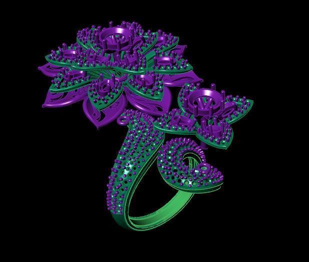 Rose Rings 3D print model_7