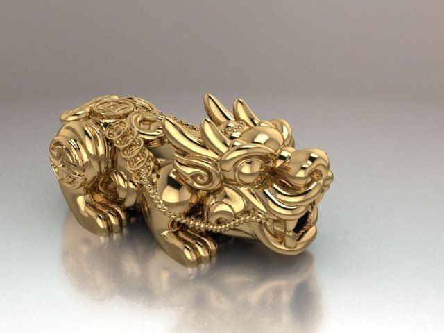 Pixiu Face Bracelet-Unicorn bracelet T01 3D print model_2