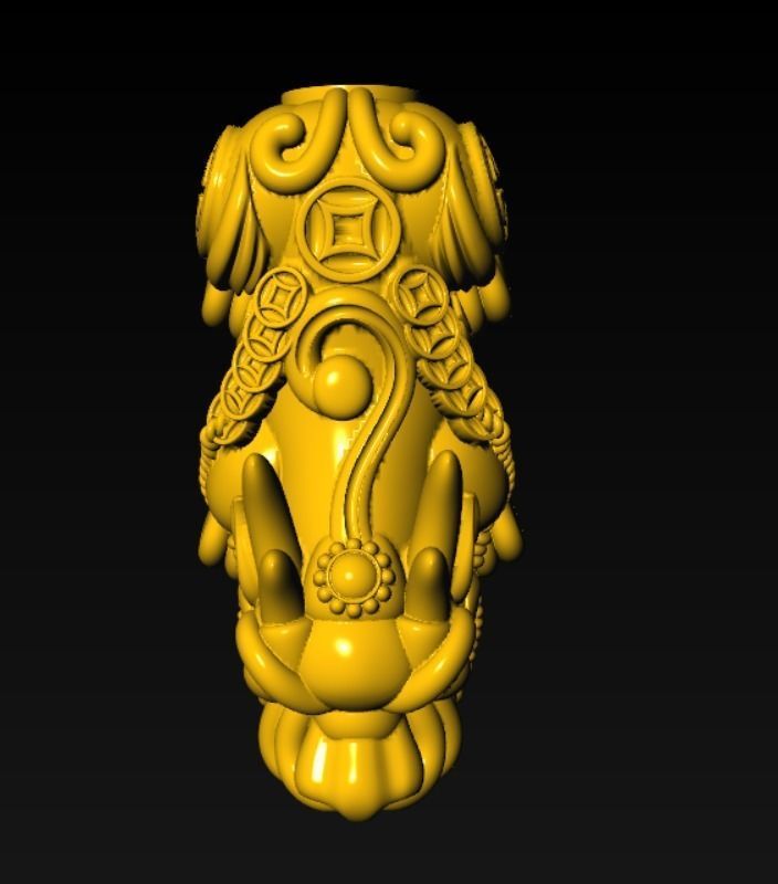 Pixiu Face Bracelet-Unicorn bracelet T01 3D print model_10