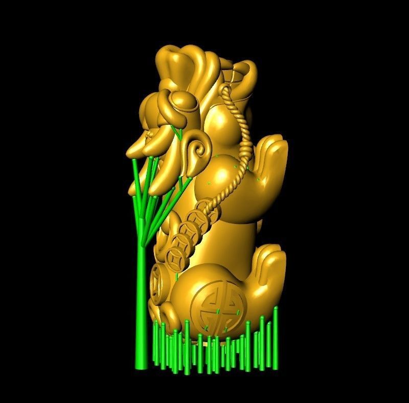 Pixiu Face Bracelet-Unicorn bracelet T01 3D print model_13