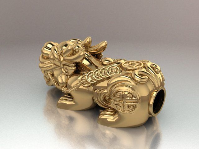 Pixiu Face Bracelet-Unicorn bracelet T01 3D print model_3