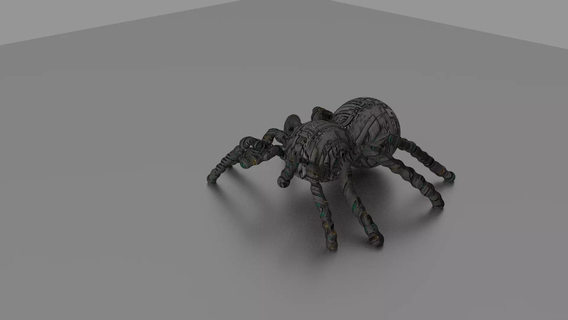 spider glow in Low-poly 3D model