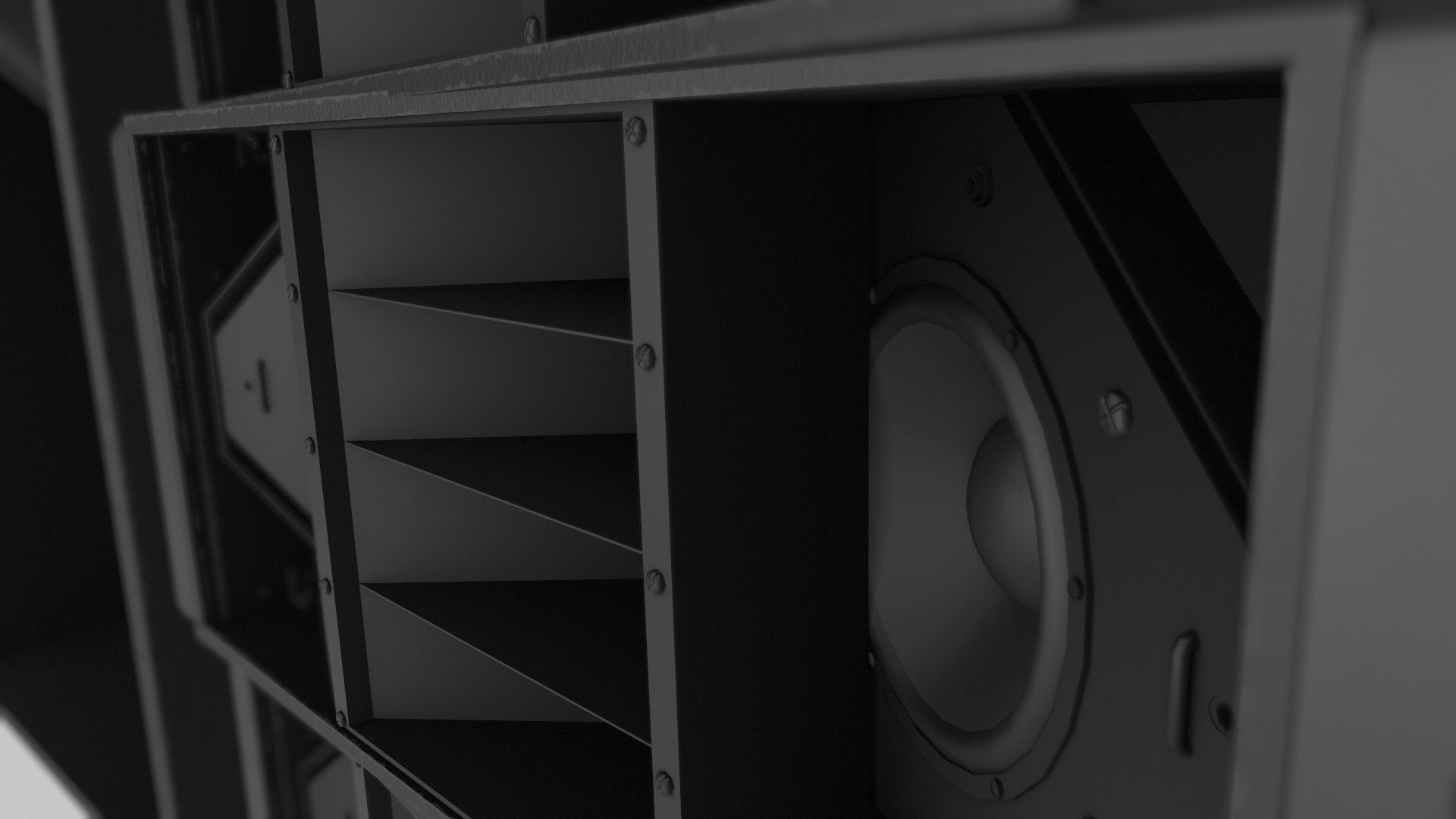 Banana Speakers V5 - BNN Panther Low-poly 3D model_3
