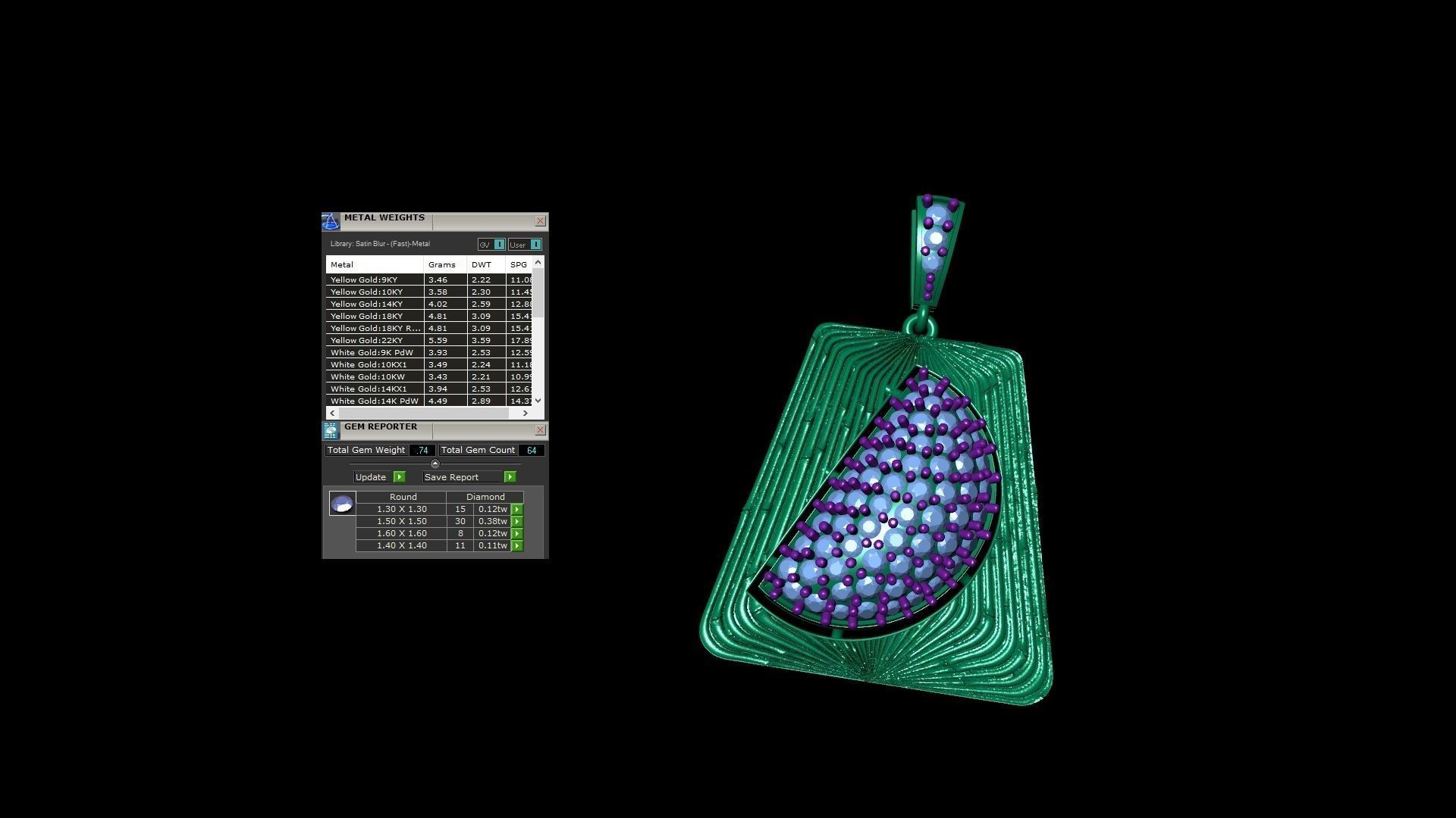 Women Pendant 3dm STL OBJ FBX Renders Details 3D print model_4