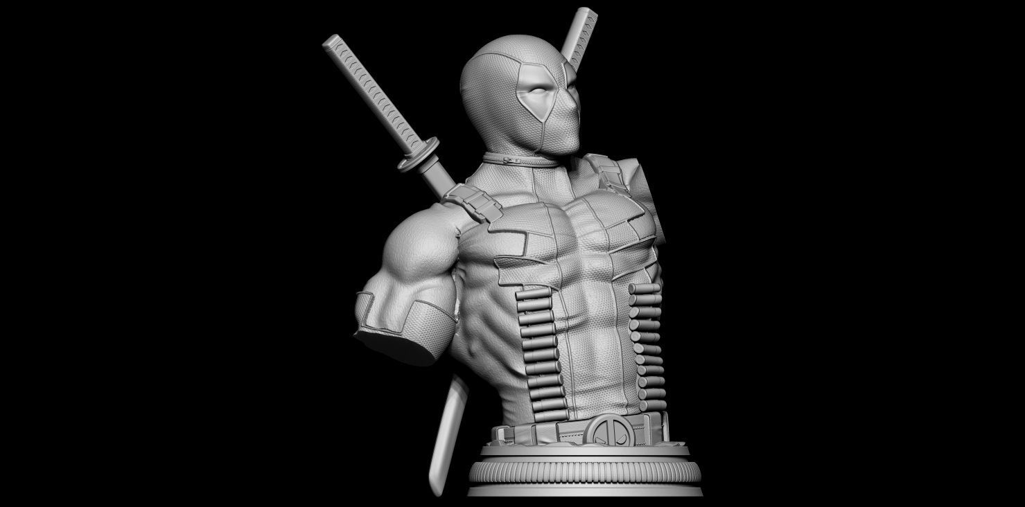 Fan Art Deadpool - BUST  3D print model_4