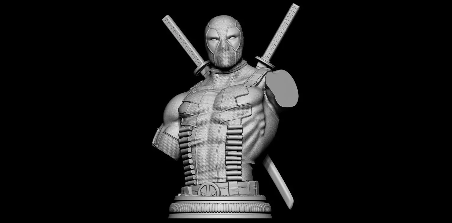 Fan Art Deadpool - BUST  3D print model_0