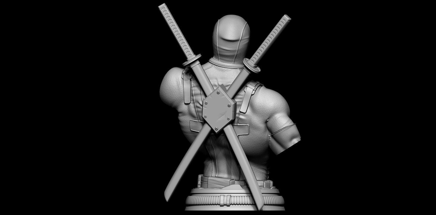 Fan Art Deadpool - BUST  3D print model_2